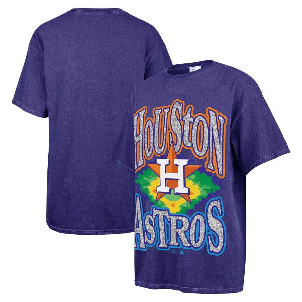 Houston Astros '47 Women's Flashing Lights Boyfriend T-Shirt Sale