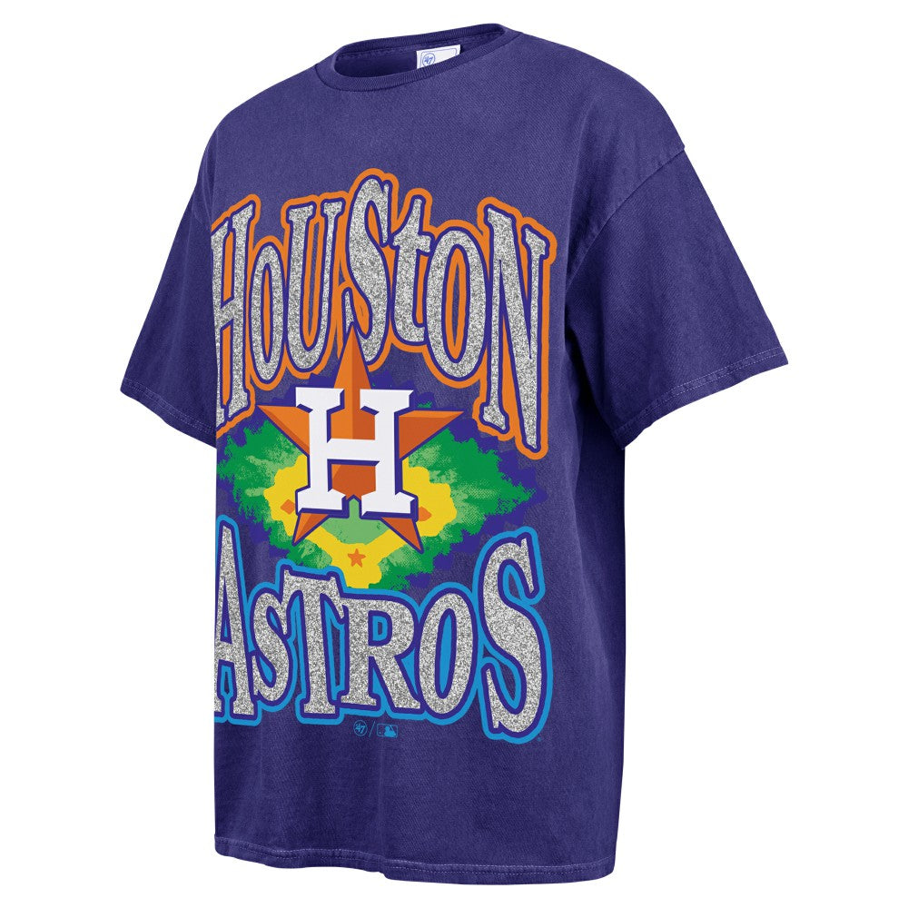 Houston Astros '47 Women's Flashing Lights Boyfriend T-Shirt Sale