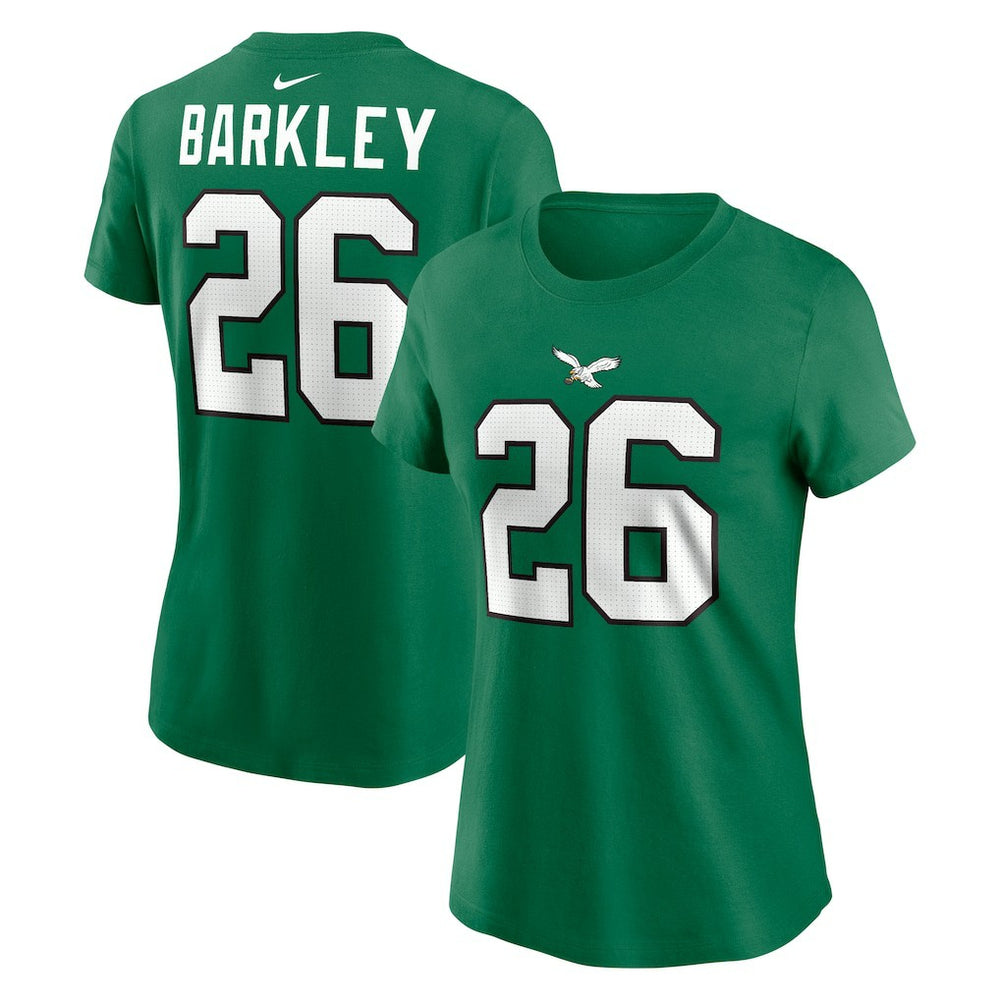 Saquon Barkley Philadelphia Eagles Women's Player Name & Number T-Shirt - Kelly Green - Nike