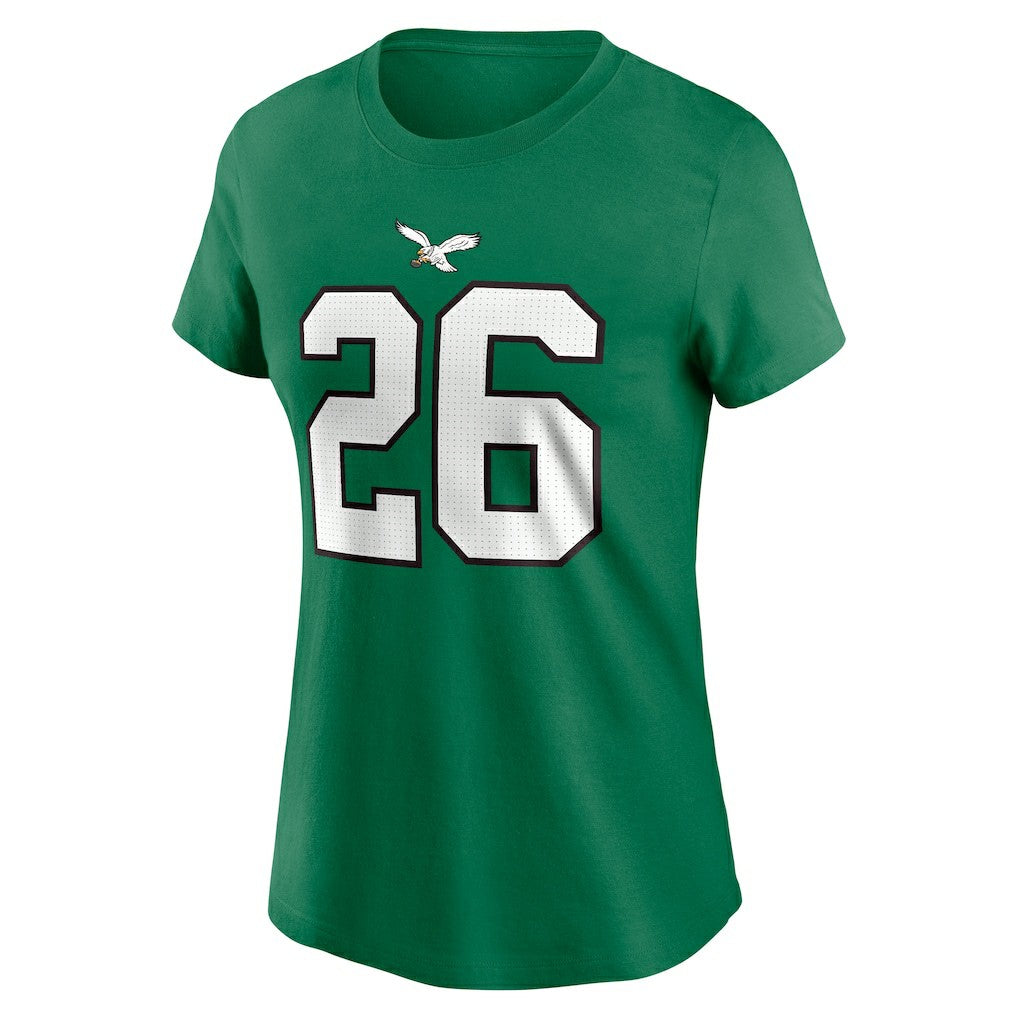 Saquon Barkley Philadelphia Eagles Women's Player Name & Number T-Shirt - Kelly Green - Nike