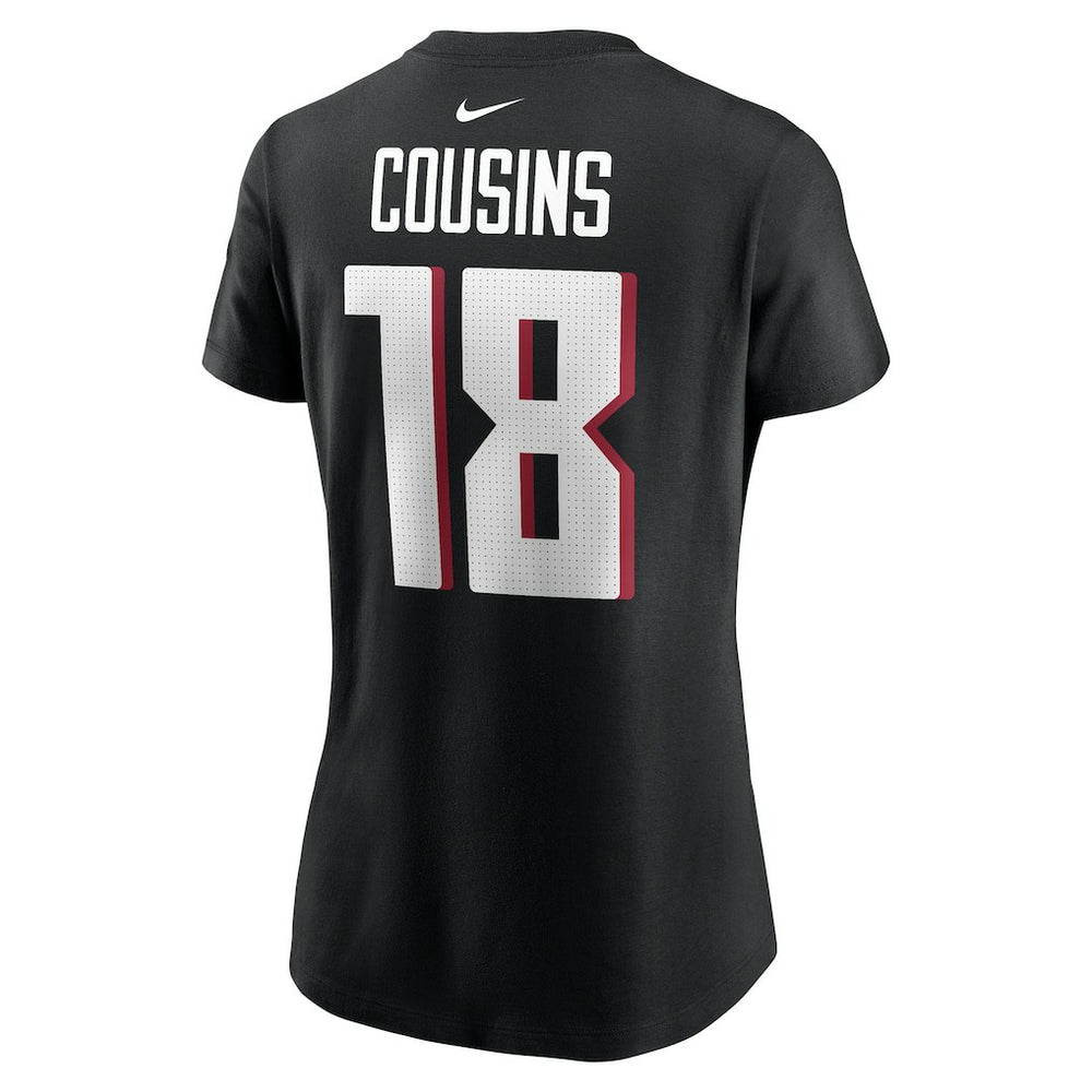 Kirk Cousins Atlanta Falcons Women's Player Name & Number T-Shirt - Black - Nike