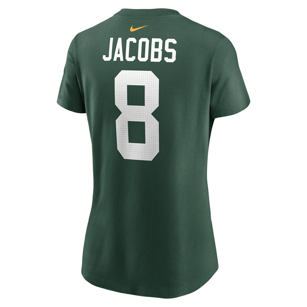 Josh Jacobs Green Bay Packers Women's Player Name & Number T-Shirt - Green - Nike