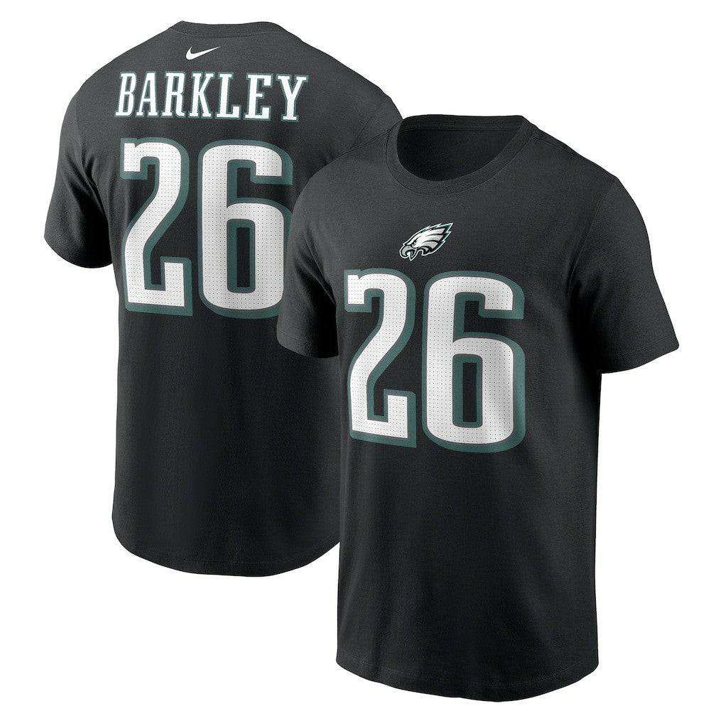 Saquon Barkley Philadelphia Eagles Player Name & Number T-Shirt - Black - Nike