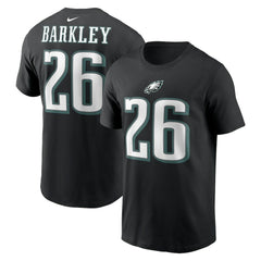Saquon Barkley Philadelphia Eagles Player Name & Number T-Shirt - Black - Nike