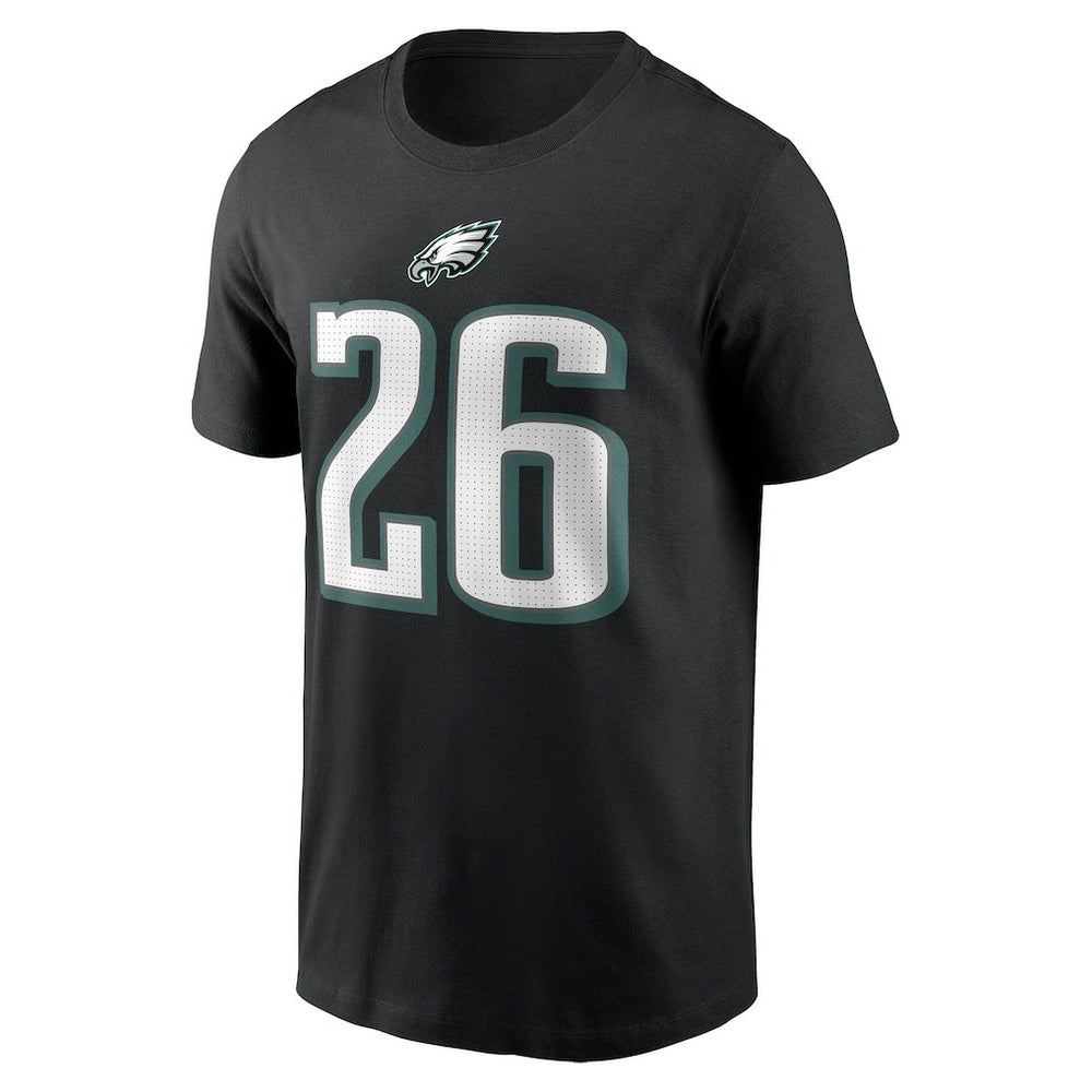 Saquon Barkley Philadelphia Eagles Player Name & Number T-Shirt - Black - Nike