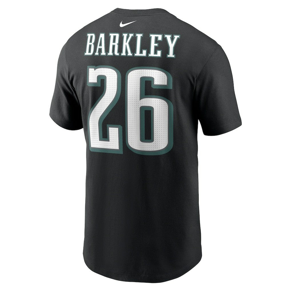 Saquon Barkley Philadelphia Eagles Player Name & Number T-Shirt - Black - Nike