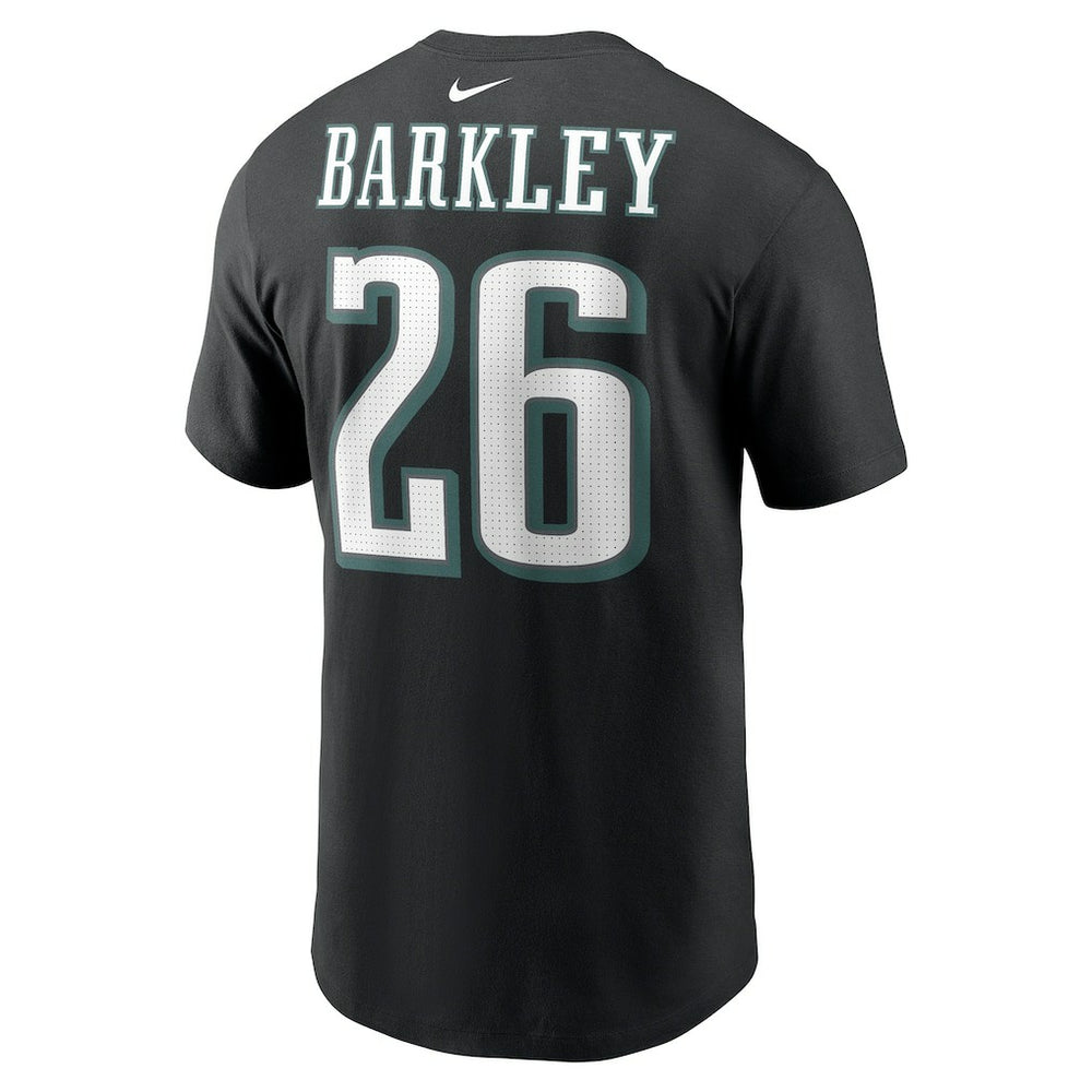 Saquon Barkley Philadelphia Eagles Player Name & Number T-Shirt - Black - Nike