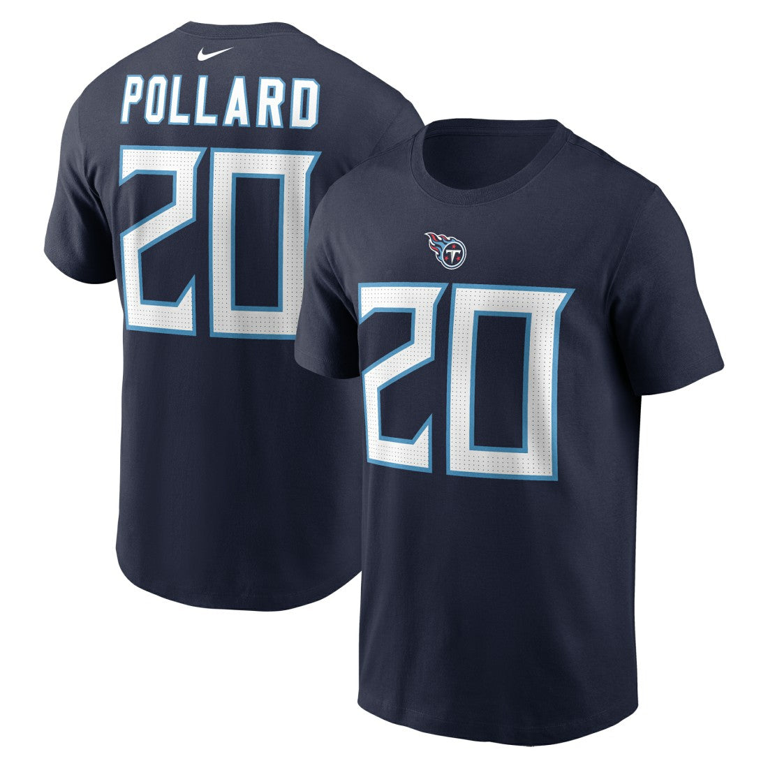 Tony Pollard Tennessee Titans Player Name & Number T-Shirt - Navy - Nike