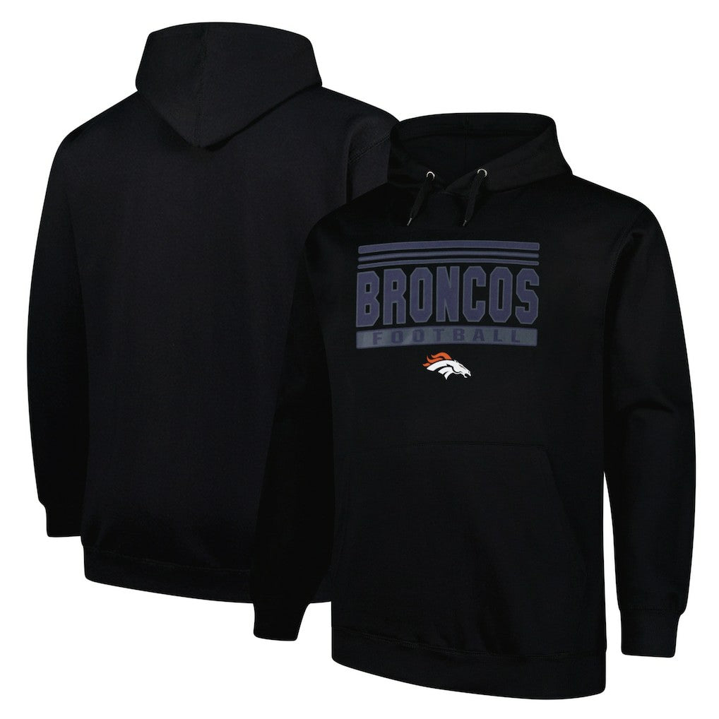 Denver Broncos Big & Tall Pop Pullover Hoodie - Black - Fanatics