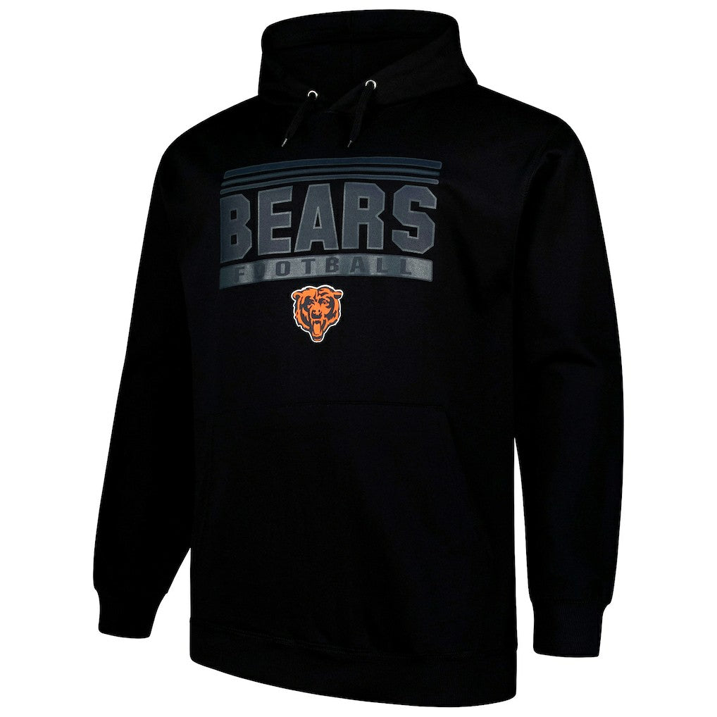 Chicago Bears Big & Tall Pop Pullover Hoodie - Black - Fanatics