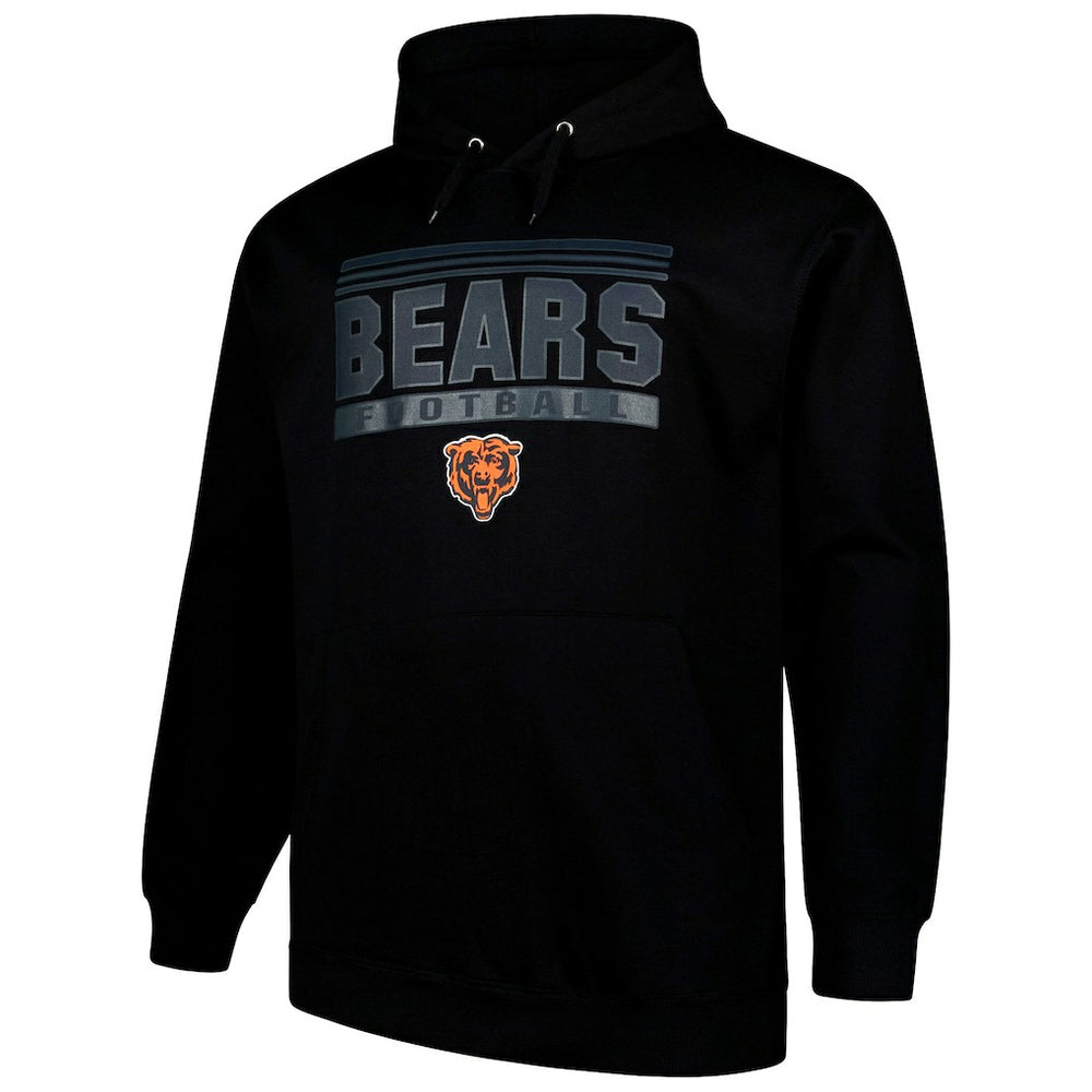 Chicago Bears Big & Tall Pop Pullover Hoodie - Black - Fanatics