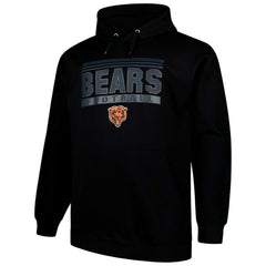 Chicago Bears Big & Tall Pop Pullover Hoodie - Black - Fanatics