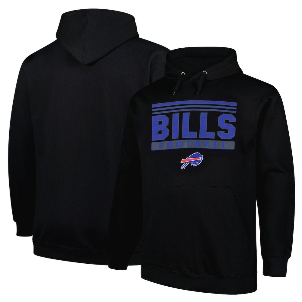 Buffalo Bills Big & Tall Pop Pullover Hoodie - Black - Fanatics