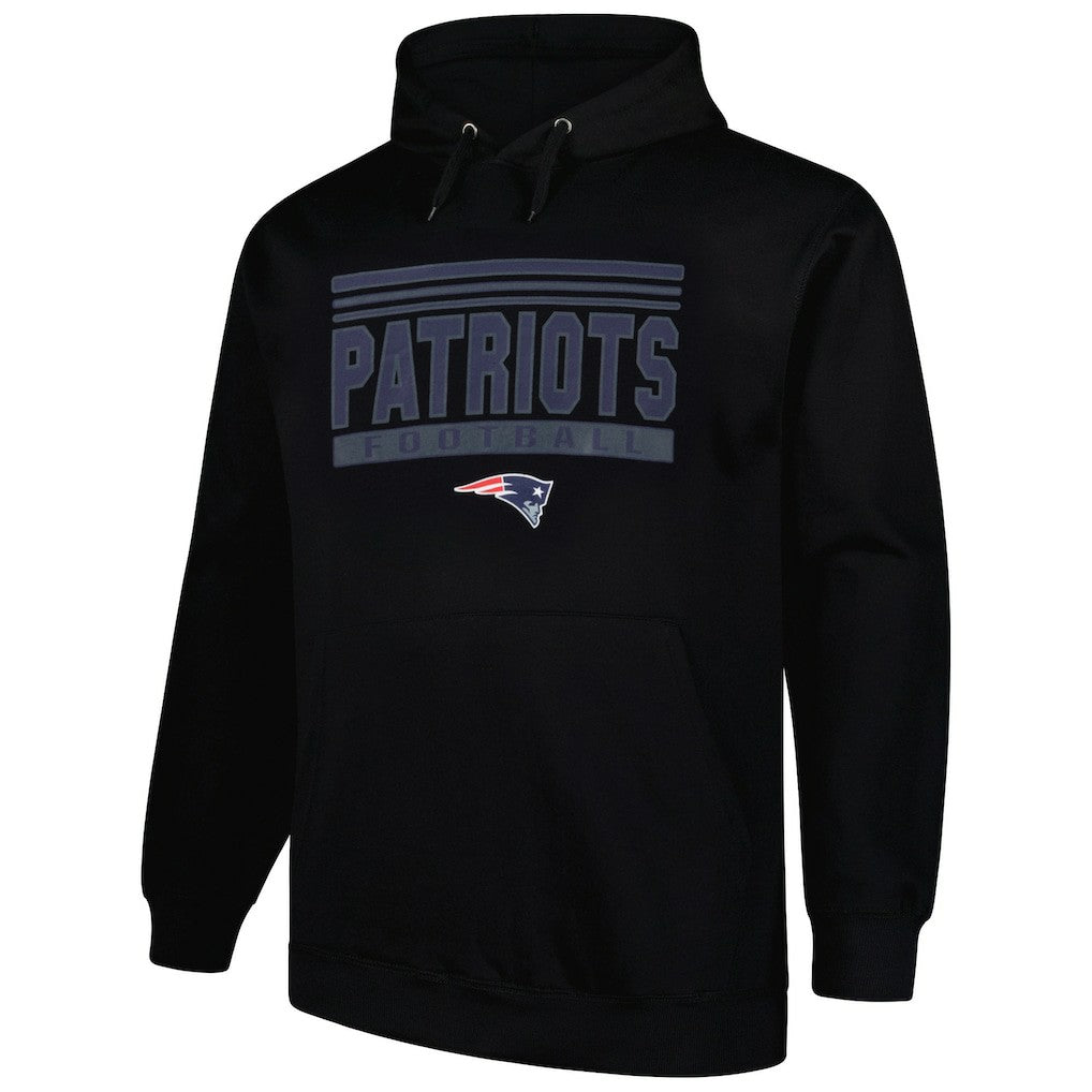 New England Patriots Big & Tall Pop Pullover Hoodie - Black - Fanatics