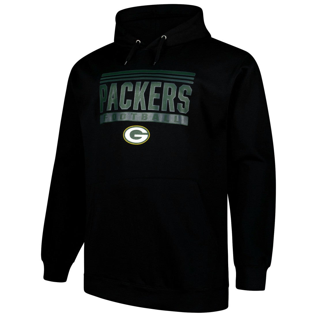 Green Bay Packers Big & Tall Pop Pullover Hoodie - Black - Fanatics