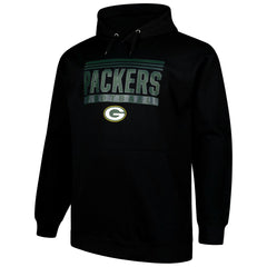 Green Bay Packers Big & Tall Pop Pullover Hoodie - Black - Fanatics
