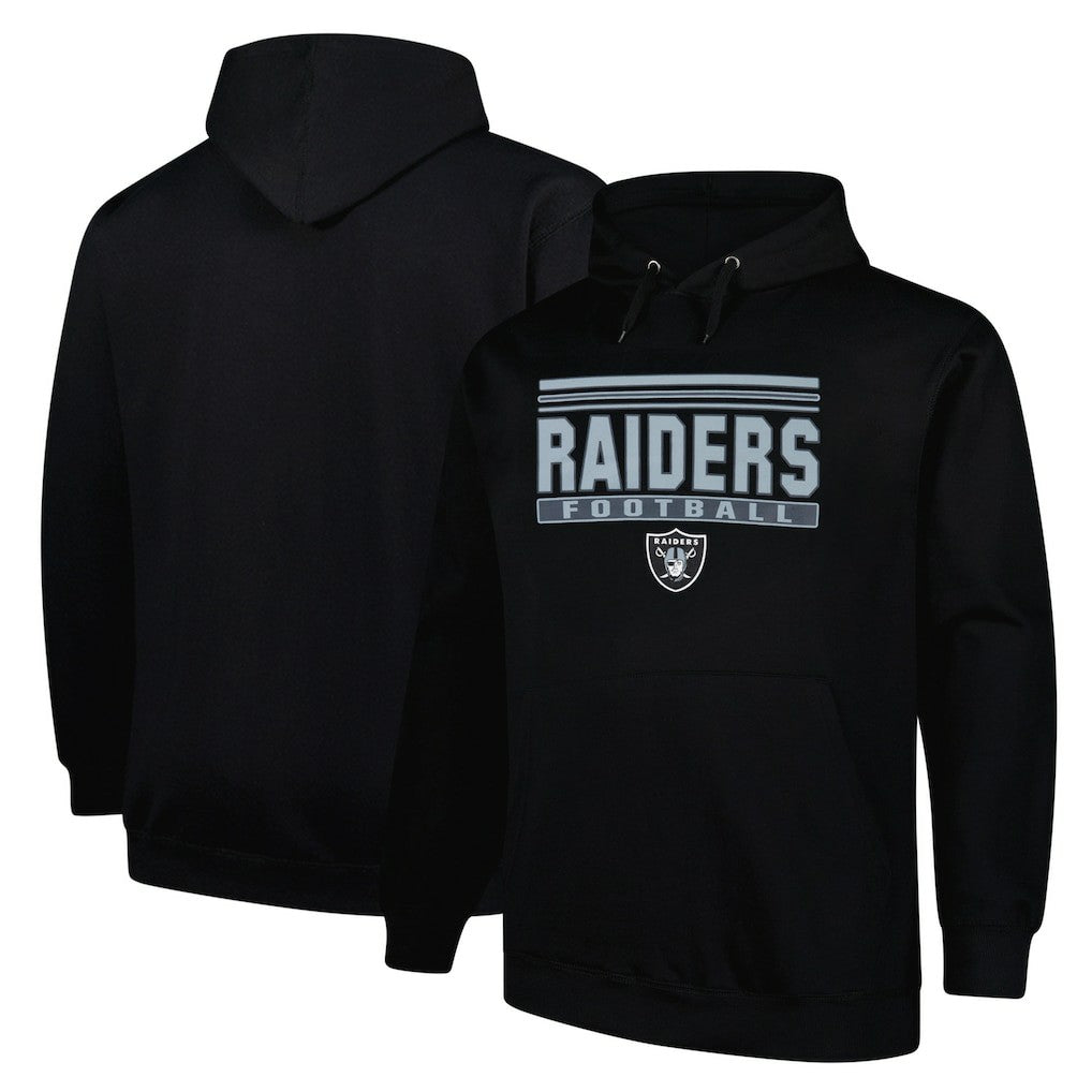 Las Vegas Raiders Big & Tall Pop Pullover Hoodie - Black - Fanatics