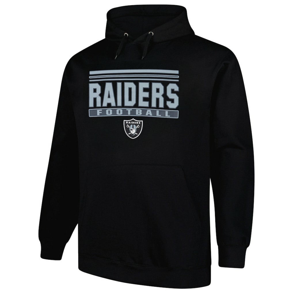 Las Vegas Raiders Big & Tall Pop Pullover Hoodie - Black - Fanatics