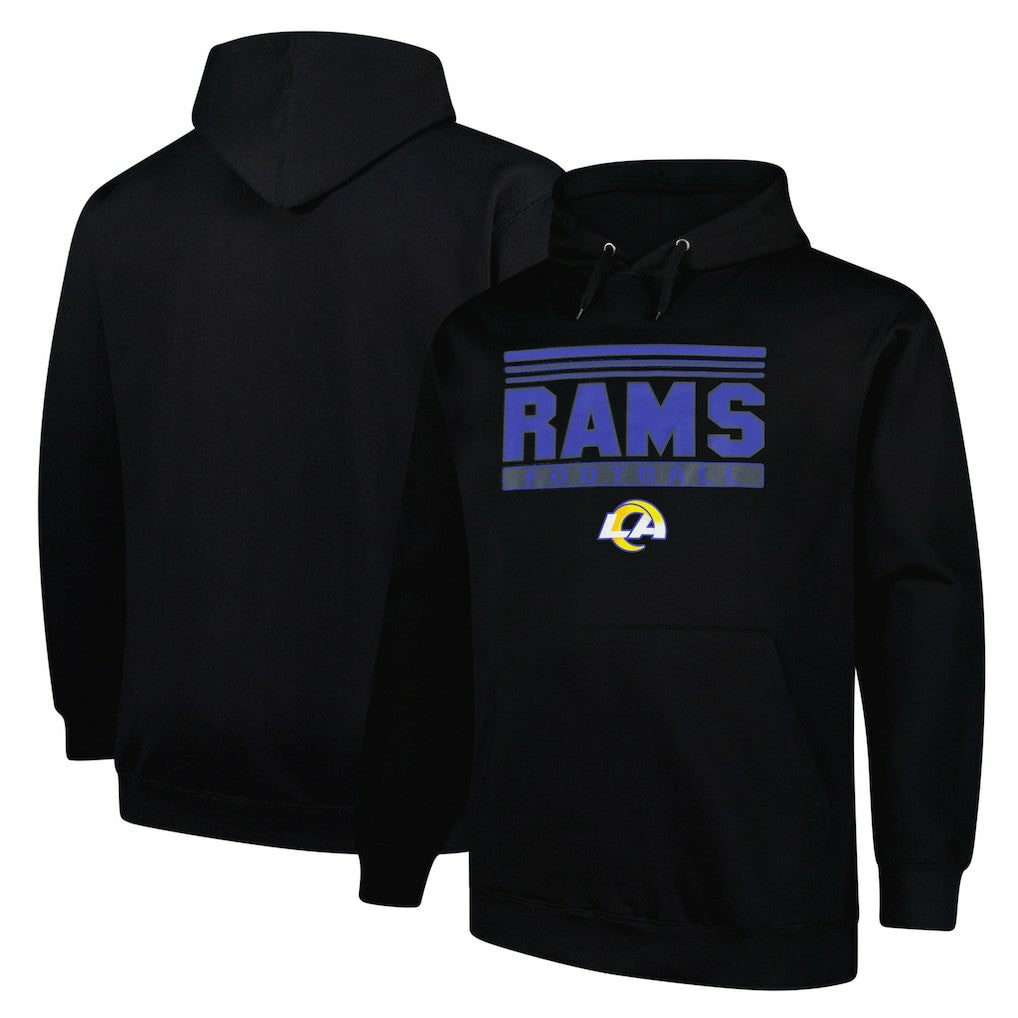 Los Angeles Rams Big & Tall Pop Pullover Hoodie - Black - Fanatics