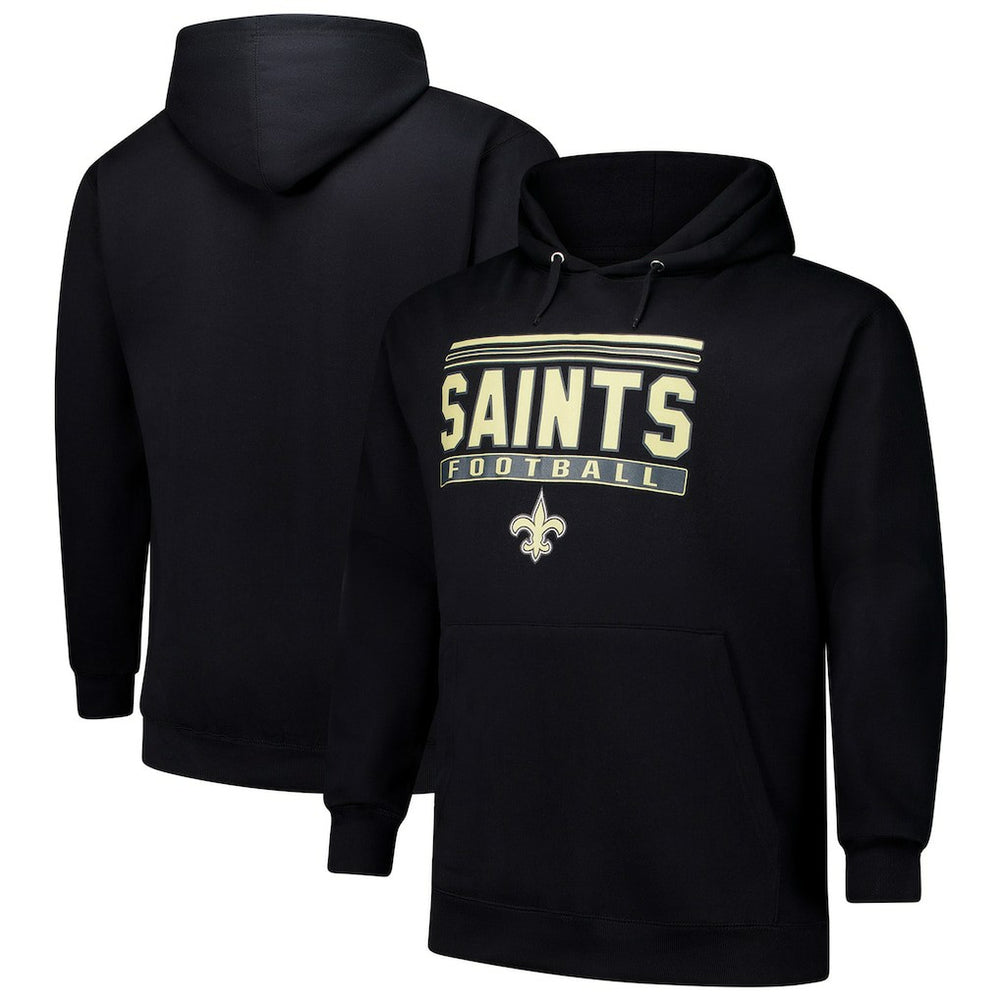 New Orleans Saints Big & Tall Pop Pullover Hoodie - Black - Fanatics