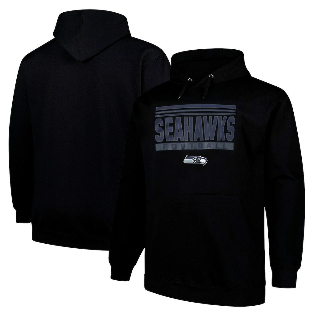 Seattle Seahawks Big & Tall Pop Pullover Hoodie - Black - Fanatics