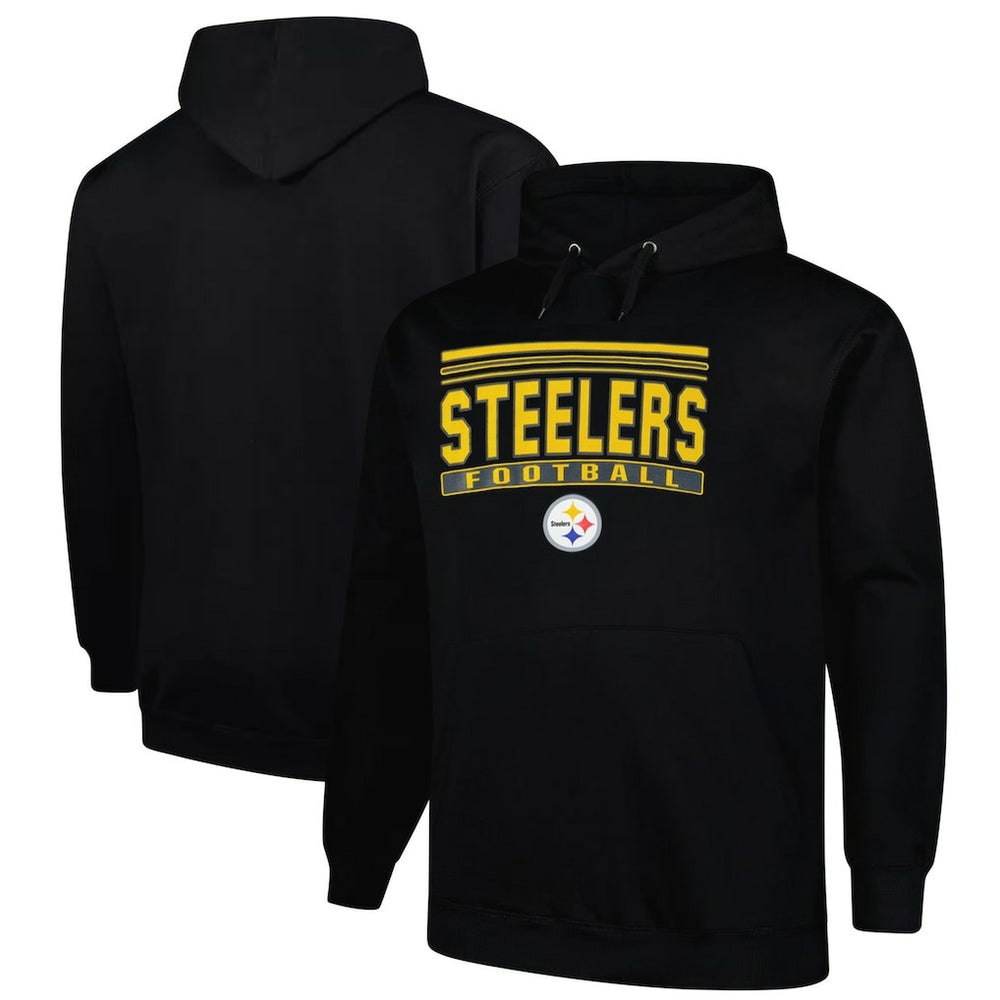 Pittsburgh Steelers Big & Tall Pop Pullover Hoodie - Black - Fanatics