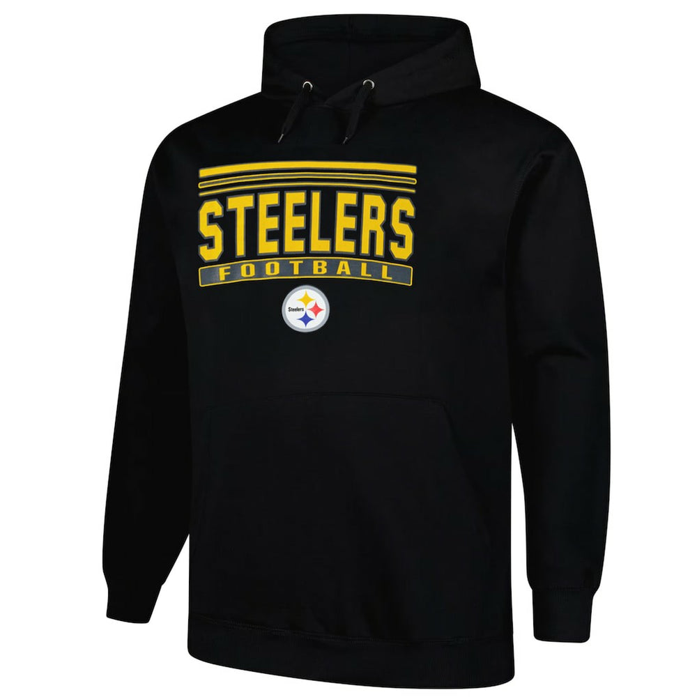 Pittsburgh Steelers Big & Tall Pop Pullover Hoodie - Black - Fanatics