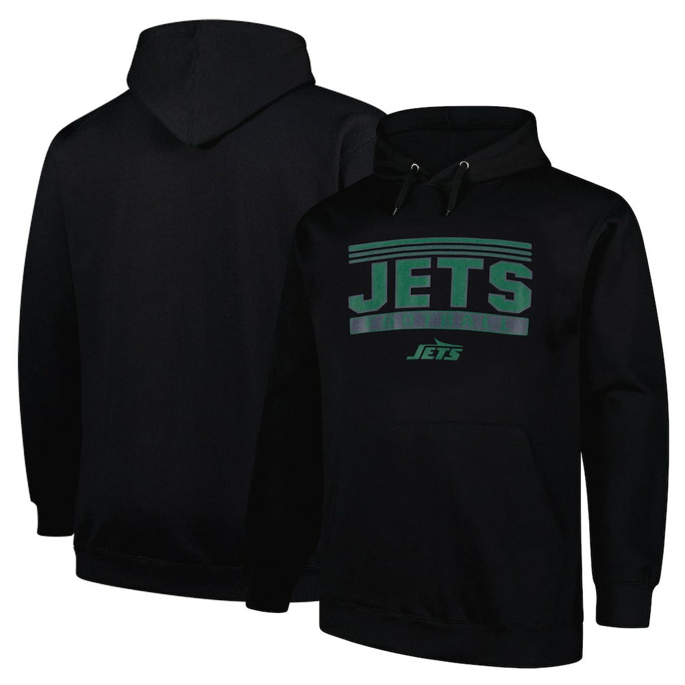 New York Jets Big & Tall Pop Pullover Hoodie - Black - Fanatics