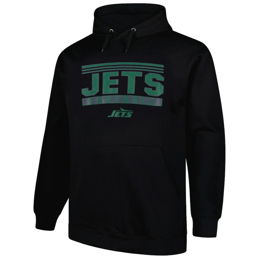 New York Jets Big & Tall Pop Pullover Hoodie - Black - Fanatics