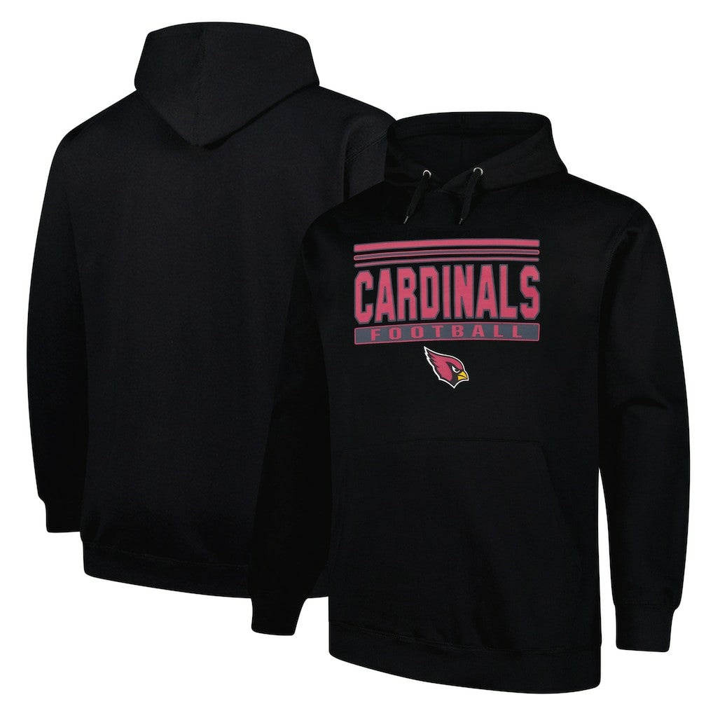 Arizona Cardinals Big & Tall Pop Pullover Hoodie - Black - Fanatics