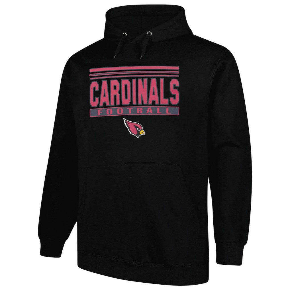 Arizona Cardinals Big & Tall Pop Pullover Hoodie - Black - Fanatics