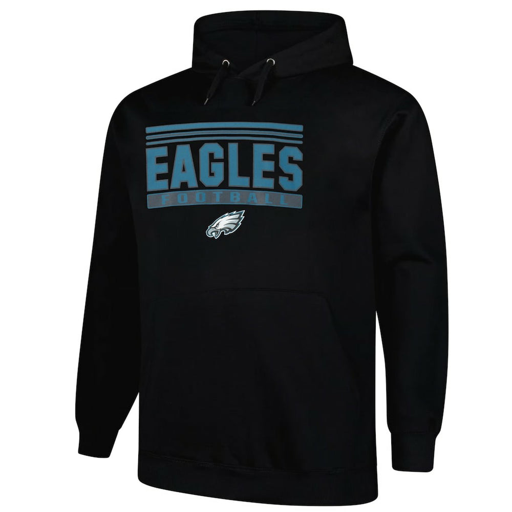 Philadelphia Eagles Big & Tall Pop Pullover Hoodie - Black - Fanatics