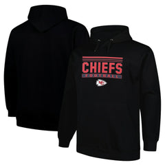 Kansas City Chiefs Big & Tall Pop Pullover Hoodie - Black - Fanatics