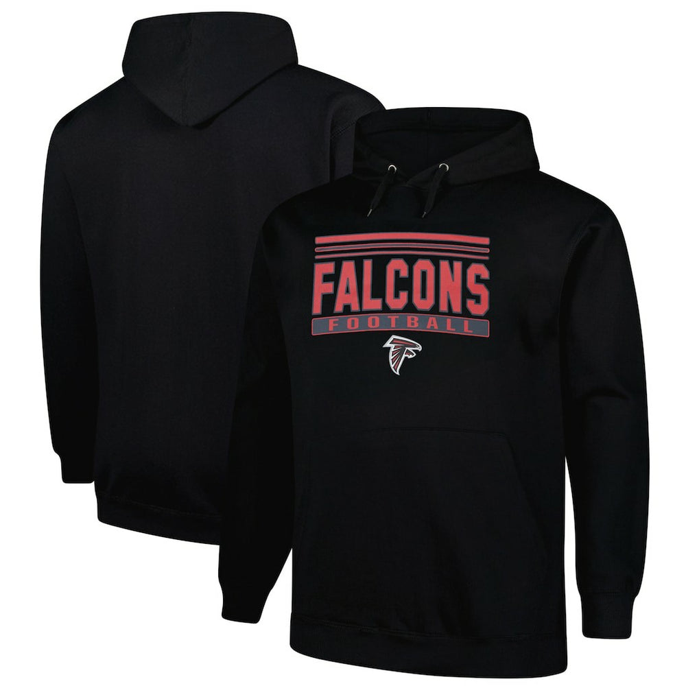 Atlanta Falcons Big & Tall Pop Pullover Hoodie - Black - Fanatics
