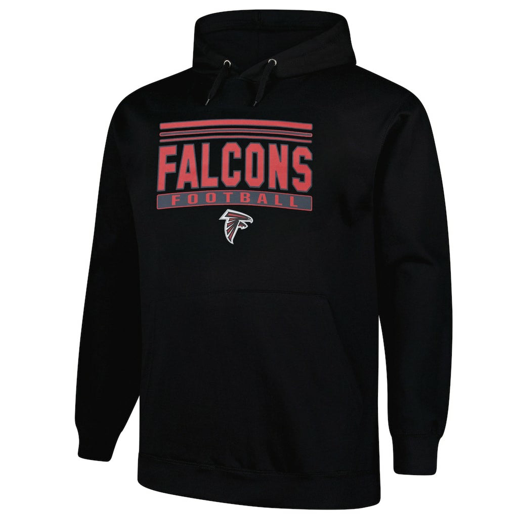 Atlanta Falcons Big & Tall Pop Pullover Hoodie - Black - Fanatics
