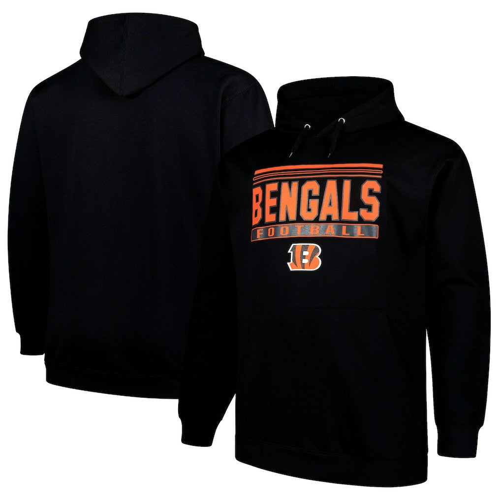 Cincinnati Bengals Big & Tall Pop Pullover Hoodie - Black - Fanatics