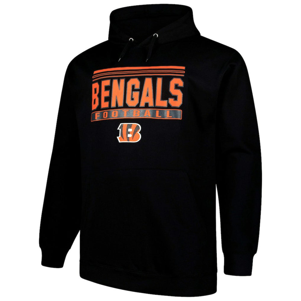 Cincinnati Bengals Big & Tall Pop Pullover Hoodie - Black - Fanatics