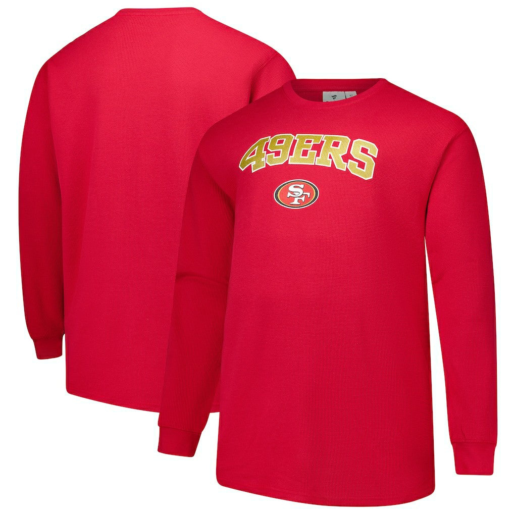 San Francisco 49ers Big & Tall Thermal Long Sleeve T-Shirt - Scarlet - Fanatics