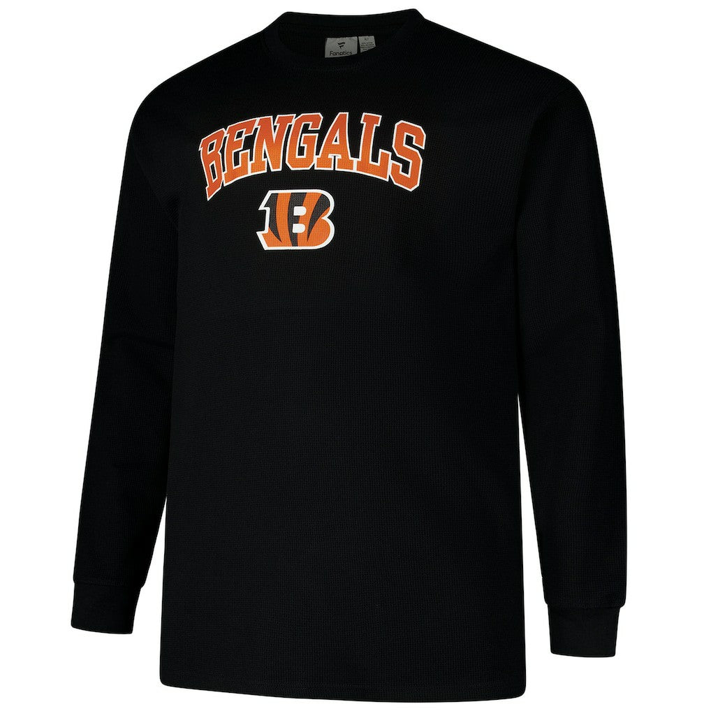 Cincinnati Bengals Big & Tall Thermal Long Sleeve T-Shirt - Black - Fanatics