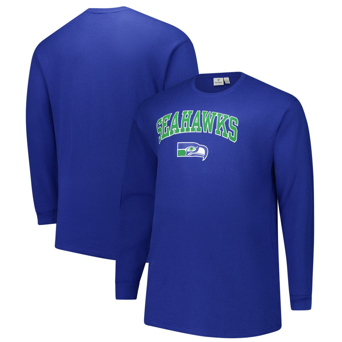 Seattle Seahawks Big & Tall Throwback Thermal Long Sleeve T-Shirt - Royal - Fanatics