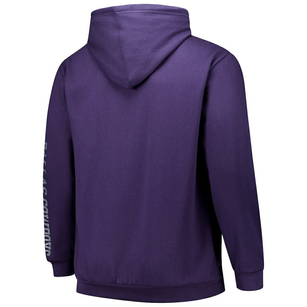 Dallas Cowboys Big & Tall Sleeve Hit Full-Zip Hoodie - Purple - Fanatics