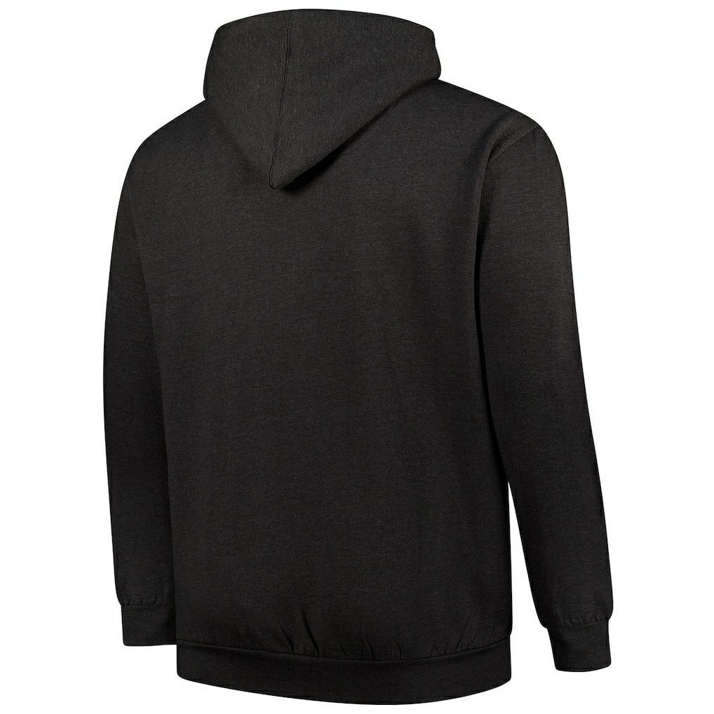 Cleveland Browns Big & Tall Sleeve Hit Full-Zip Hoodie - Heather Charcoal - Fanatics