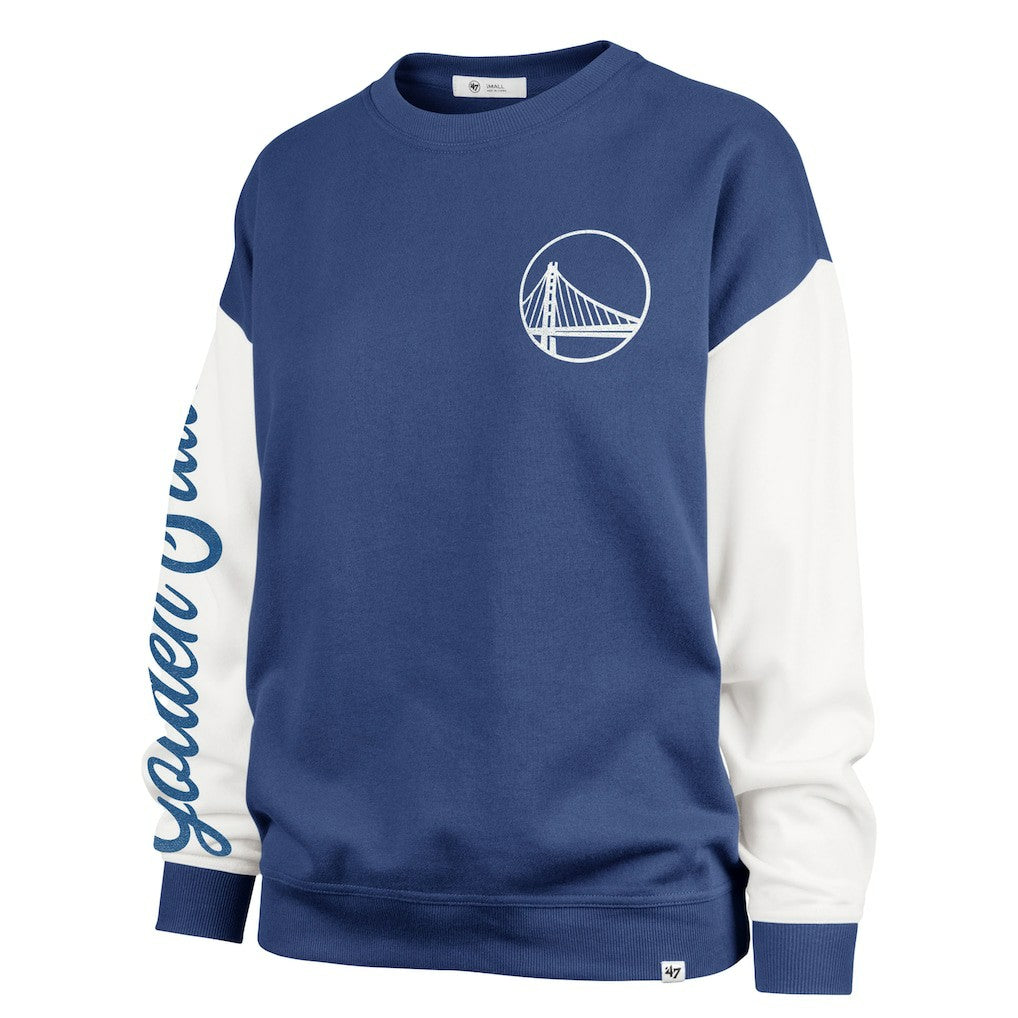 47 brand Golden State Warriors '47 Women's Plus Size Oversized Rise Andie Pullover Sweatshirt Royal