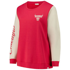 47 brand Chicago Bulls '47 Women's Plus Size Oversized Rise Andie Pullover Sweatshirt Red
