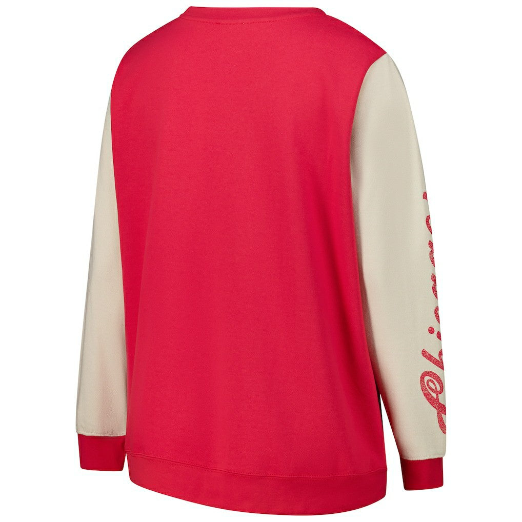47 brand Chicago Bulls '47 Women's Plus Size Oversized Rise Andie Pullover Sweatshirt Red