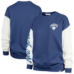 47 brand New York Knicks '47 Women's Plus Size Oversized Rise Andie Pullover Sweatshirt Blue
