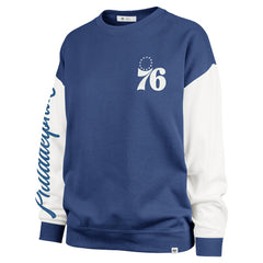 47 brand Philadelphia 76ers '47 Women's Plus Size Oversized Rise Andie Pullover Sweatshirt Royal