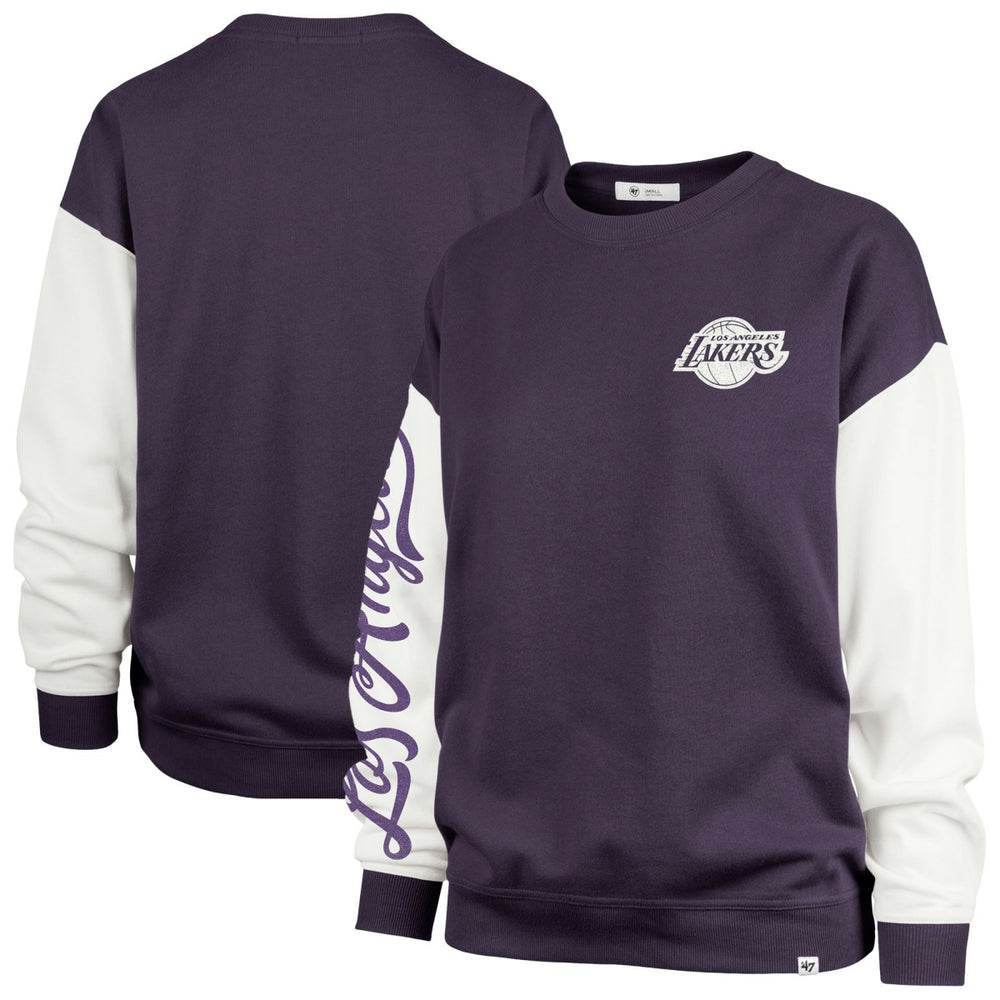 47 brand Los Angeles Lakers '47 Women's Plus Size Oversized Rise Andie Pullover Sweatshirt Purple