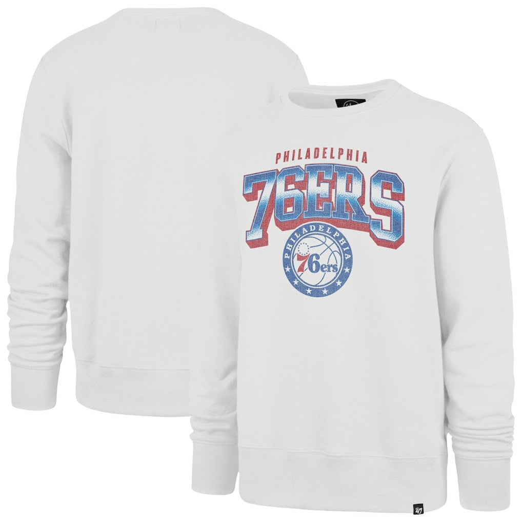 47 brand Philadelphia 76ers '47 Big & Tall Spotlight Headline Pullover Sweatshirt Cream
