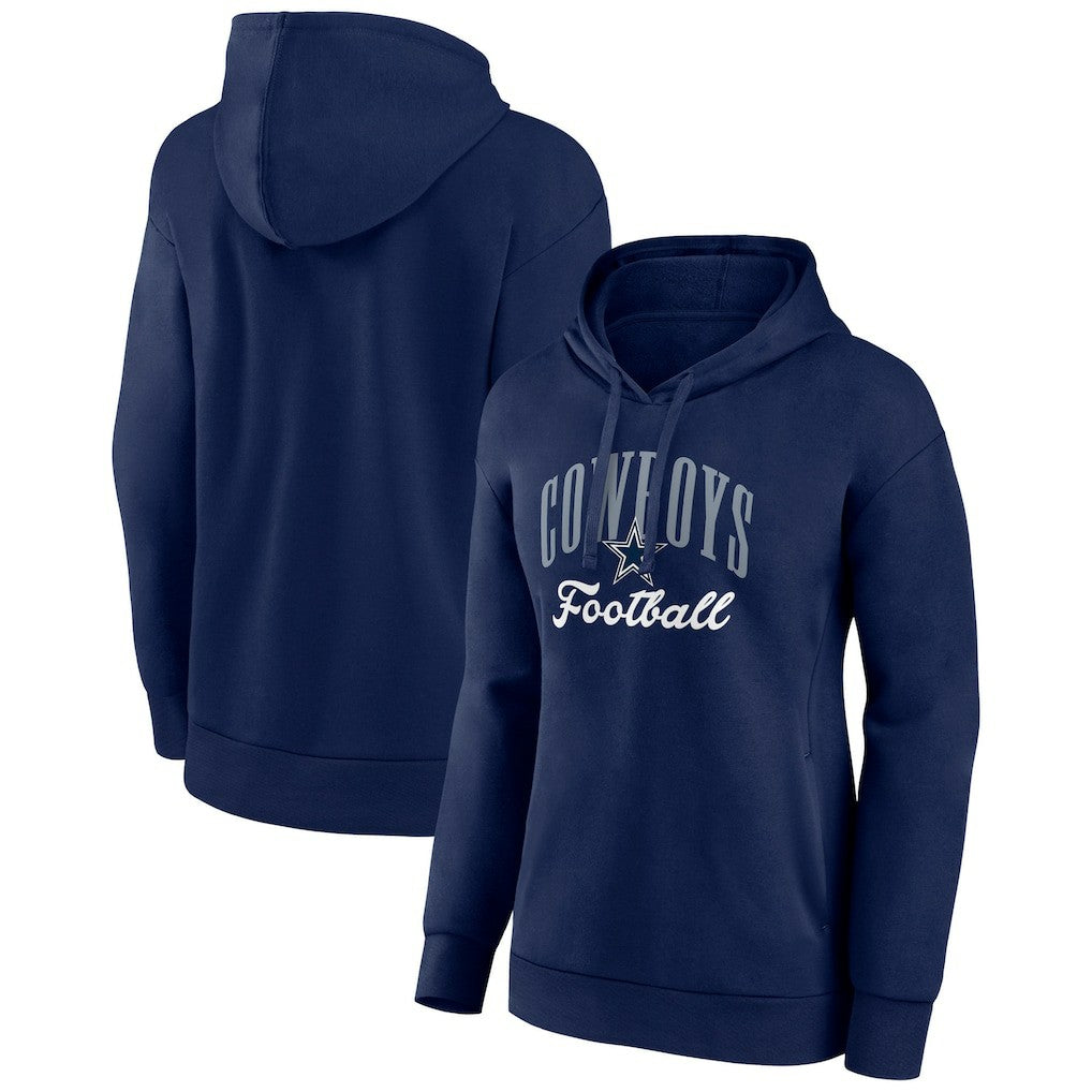 Dallas Cowboys Women's Victory Script Pullover Hoodie - Navy - NFL